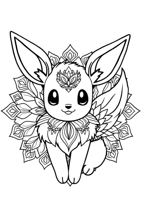 Kostenlose Mandala Eevee Ausmalbilder