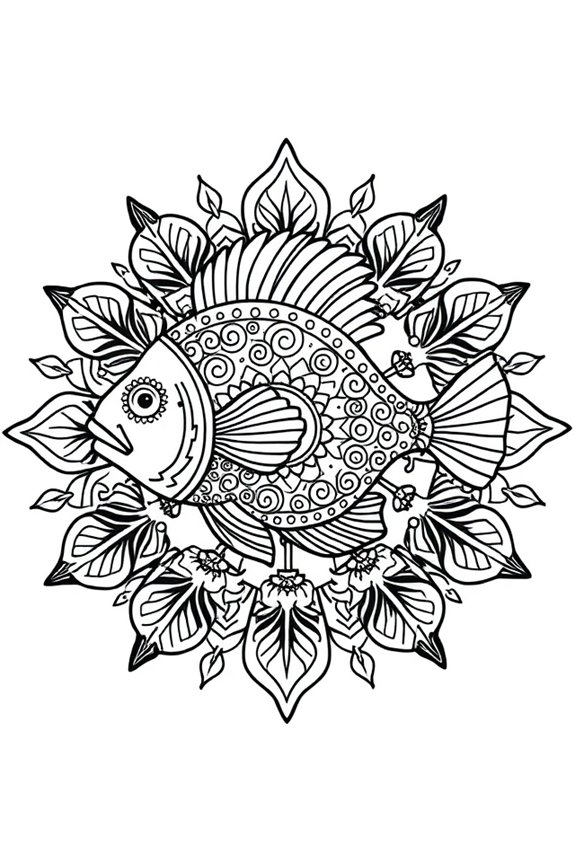 kostenlose Mandala Fisch Ausmalbilder