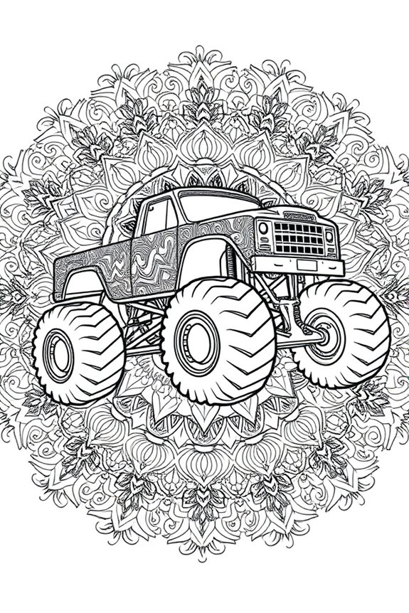 kostenloses Mandala Monster Truck
