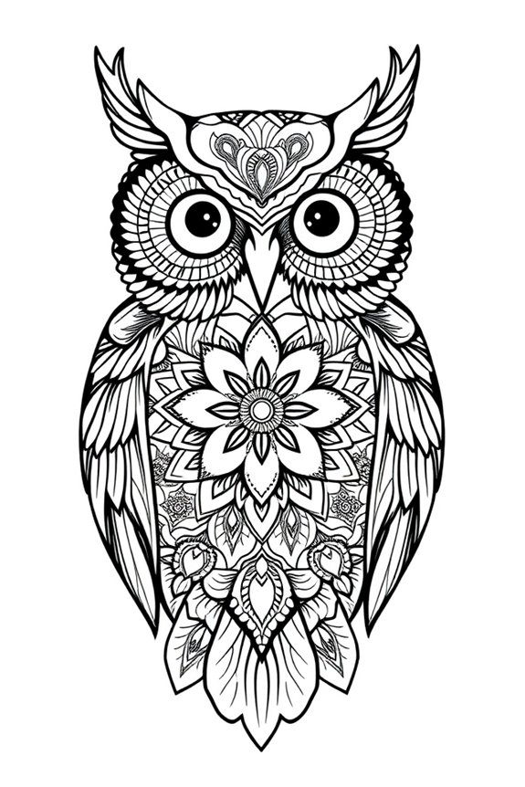 kostenlose Mandala Eule Ausmalbilder