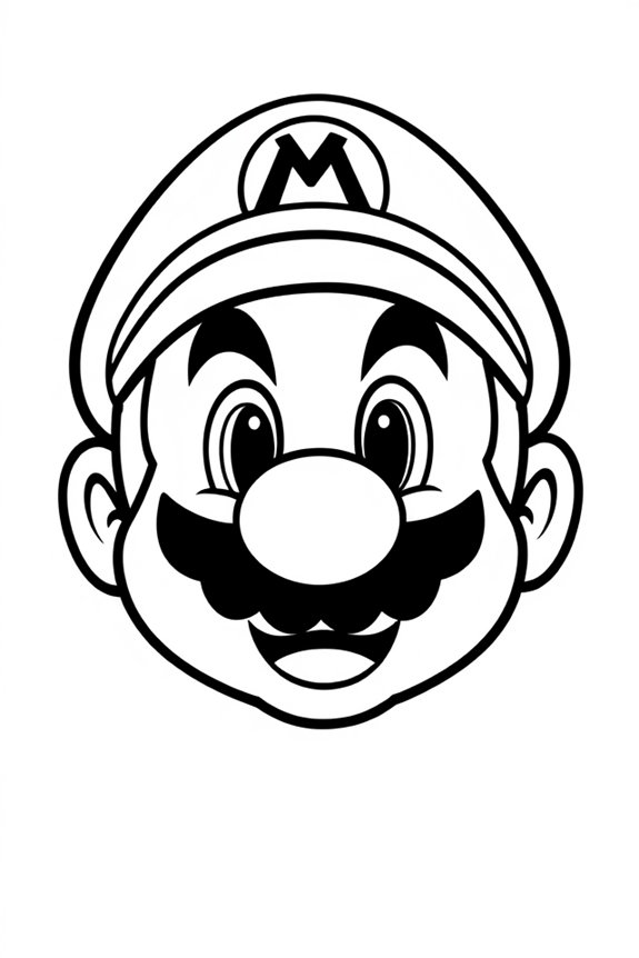 kostenlose Mario-Malvorlage
