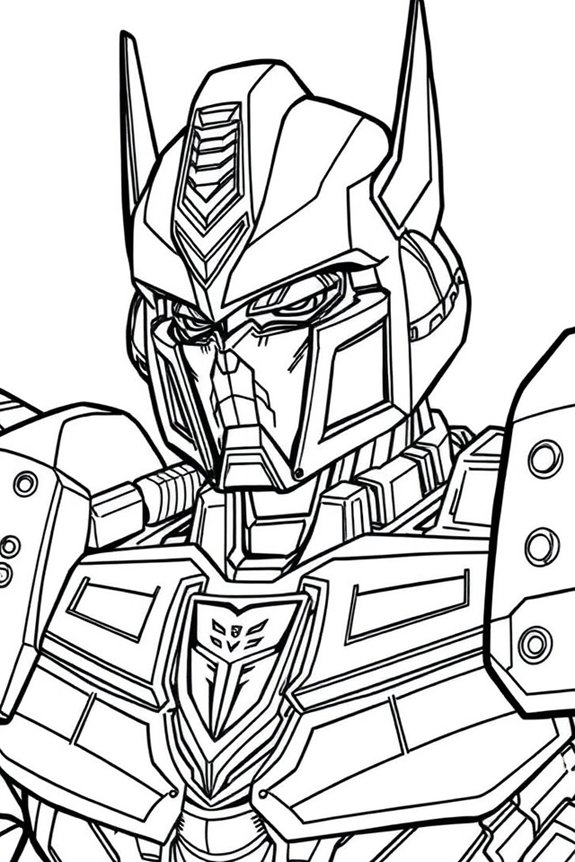 kostenloses Megatron-Ausmalbild