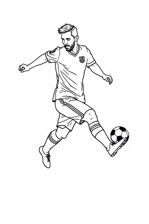 kostenlose Messi-Silhouette zum Ausmalen