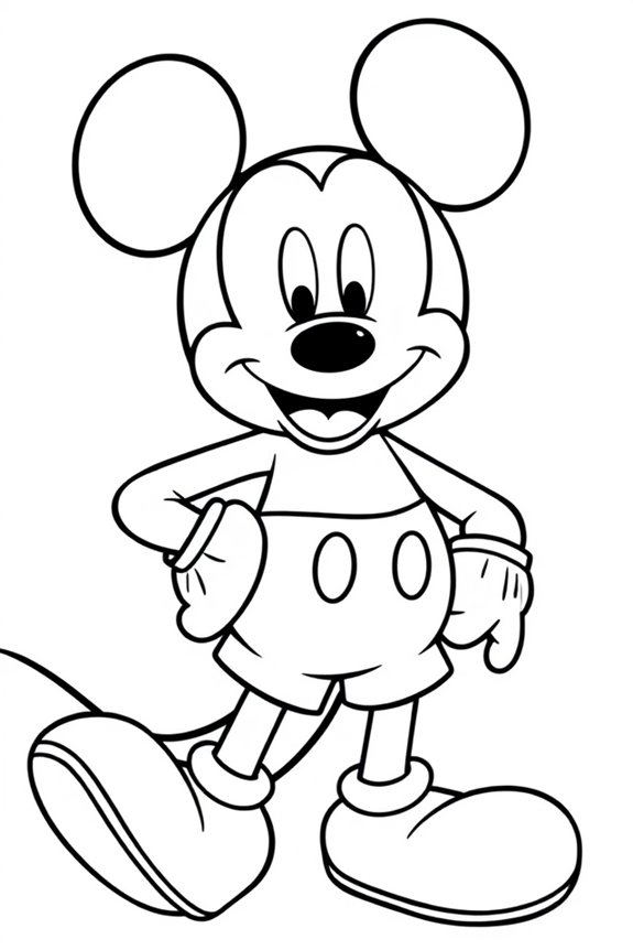 kostenloses Mickey-Mouse-Ausmalbild