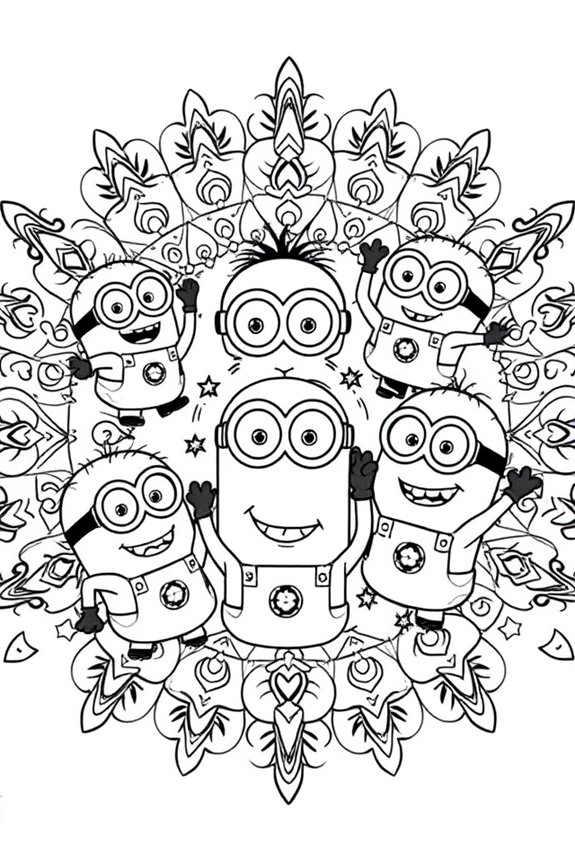 kostenlose Minion Mandala Ausmalbilder