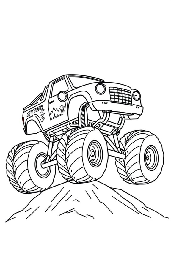 kostenlose Monstertruck-Malvorlagen