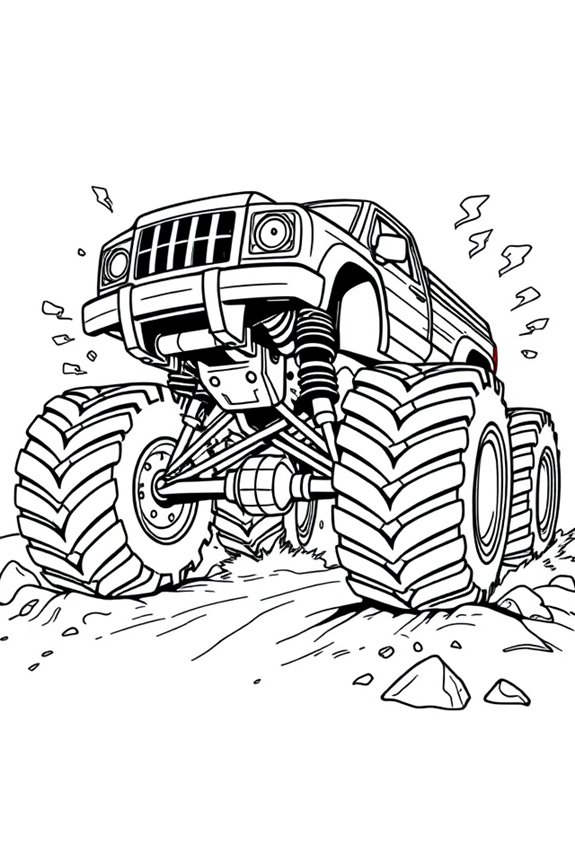 kostenlose Monstertruck-Ausmalbilder