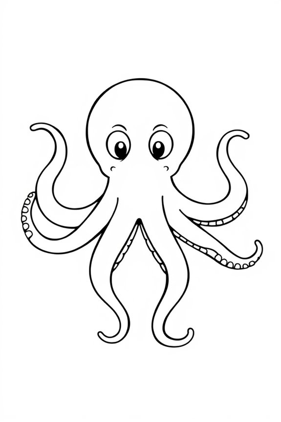 kostenlose Oktopus Ausmalvorlage