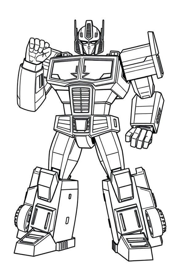 kostenlose Optimus-Prime-Ausmalbilder