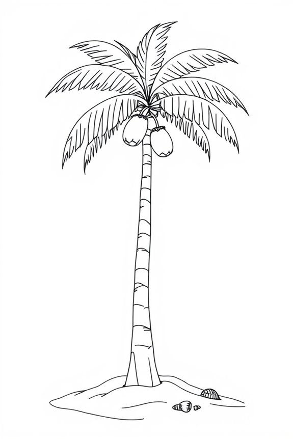 kostenlose Palme Ausmalbilder