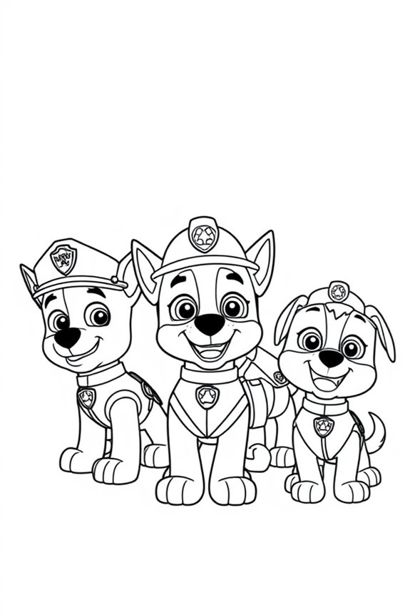 kostenlose Paw Patrol Ausmalvorlage