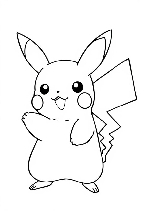 kostenlose Pikachu-Ausmalvorlage
