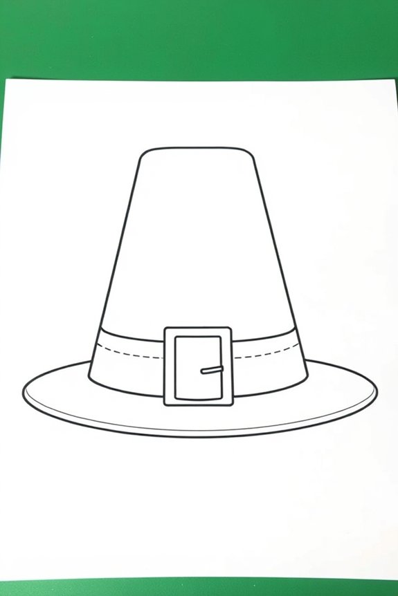 kostenloser Pilgerhut Ausmalbild
