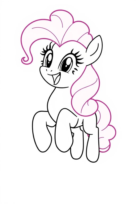 kostenlose Pinkie Pie Malvorlage