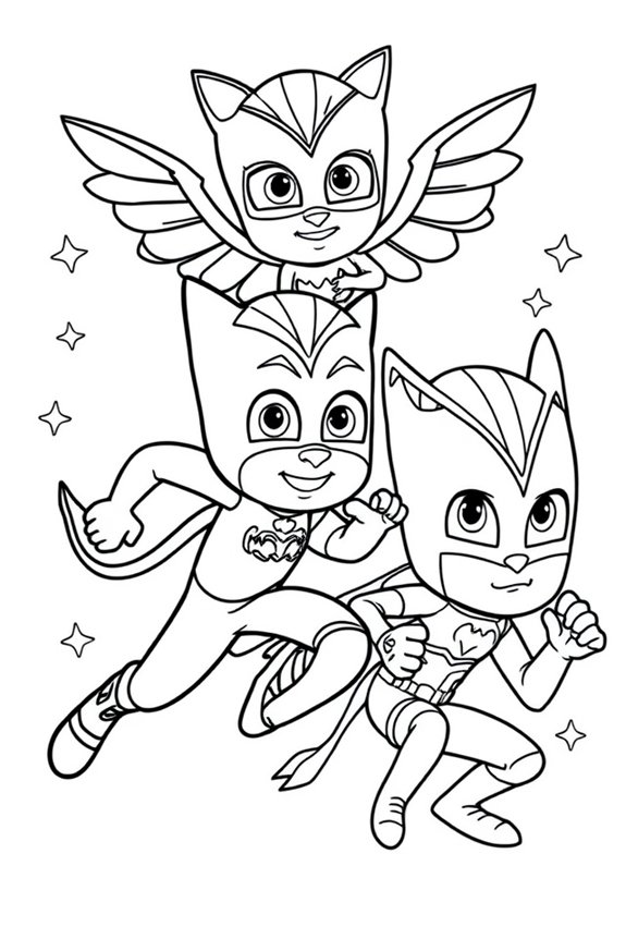 kostenlose PJ Masks Ausmalbilder