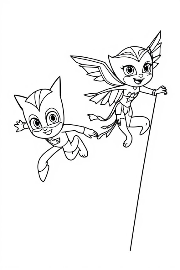 kostenlose PJ Masks Ausmalvorlage