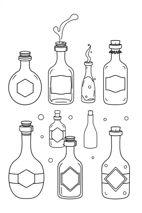 kostenlose Trankflasche Ausmalbild