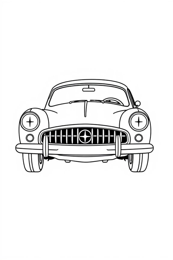 kostenlos ausdruckbare Auto-Malvorlage