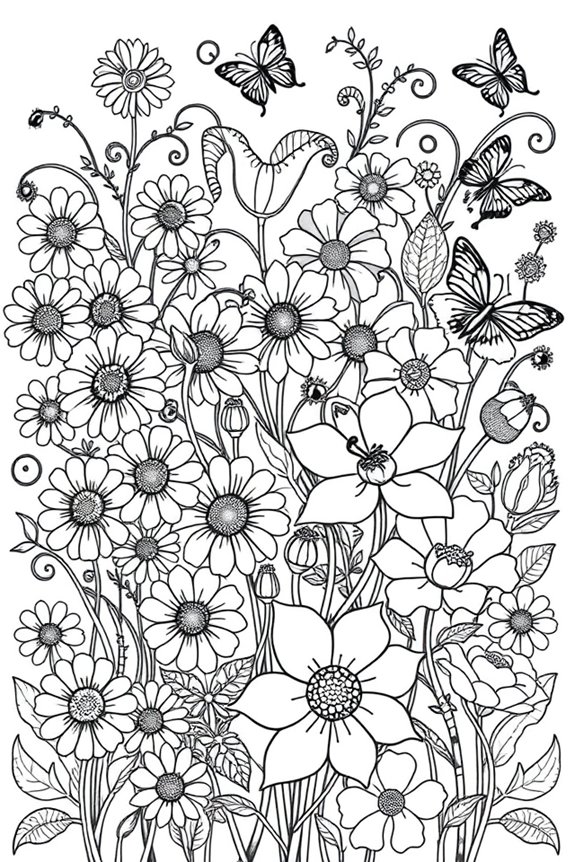 kostenlos ausdruckbare Blumenwiese