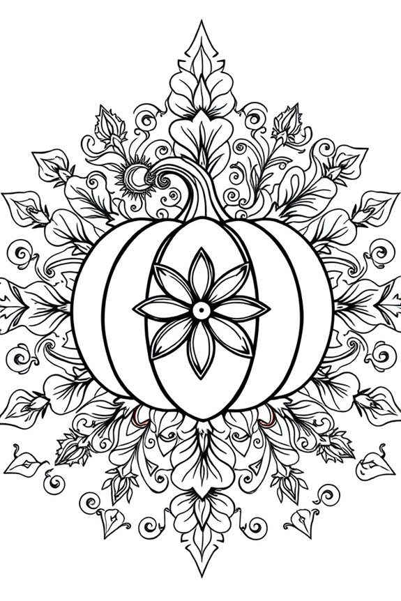 kostenlose Kürbis Mandala Ausmalbilder