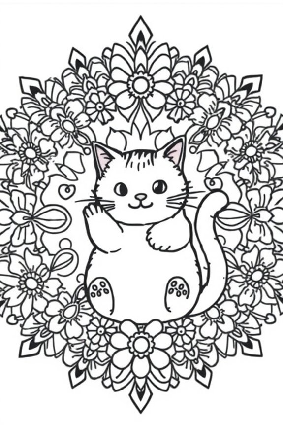 kostenlose Pusheen Mandala Ausmalbilder