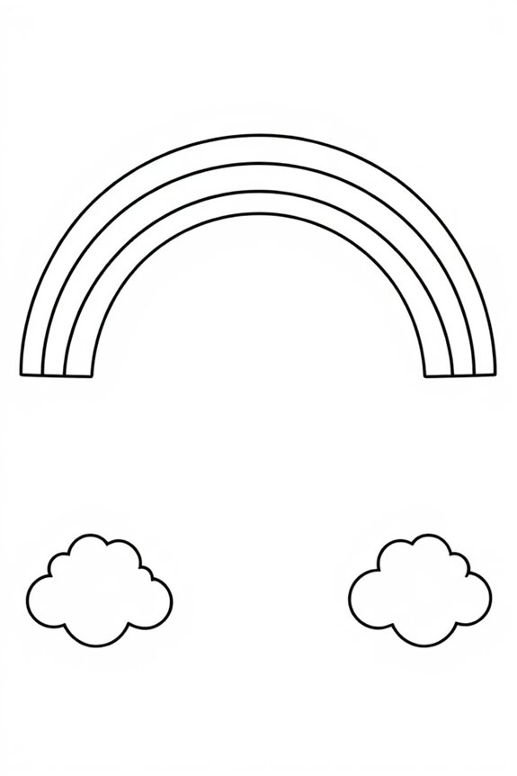 kostenlose Regenbogen-Ausmalvorlage