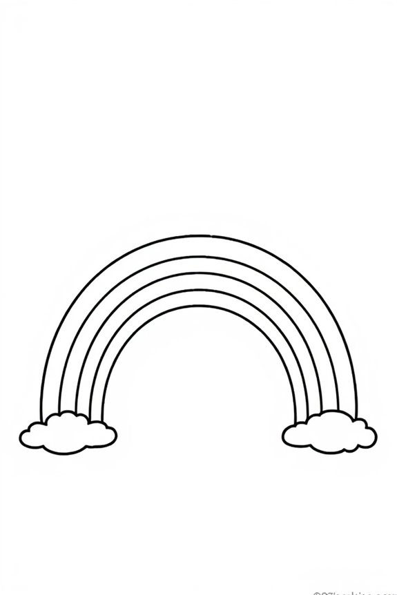 kostenlose Regenbogen-Ausmalvorlage