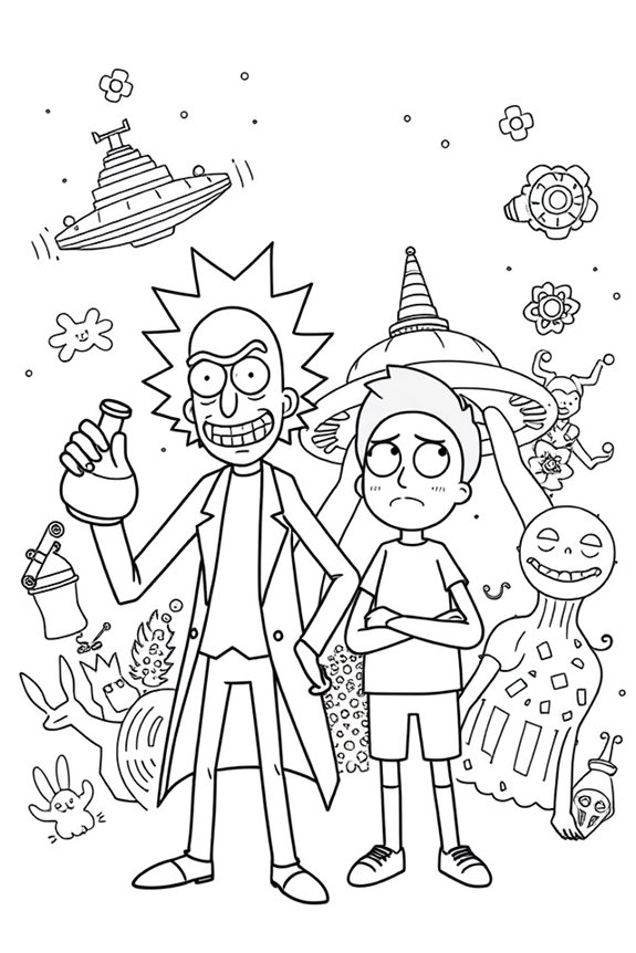 kostenlose Rick und Morty Ausmalbilder
