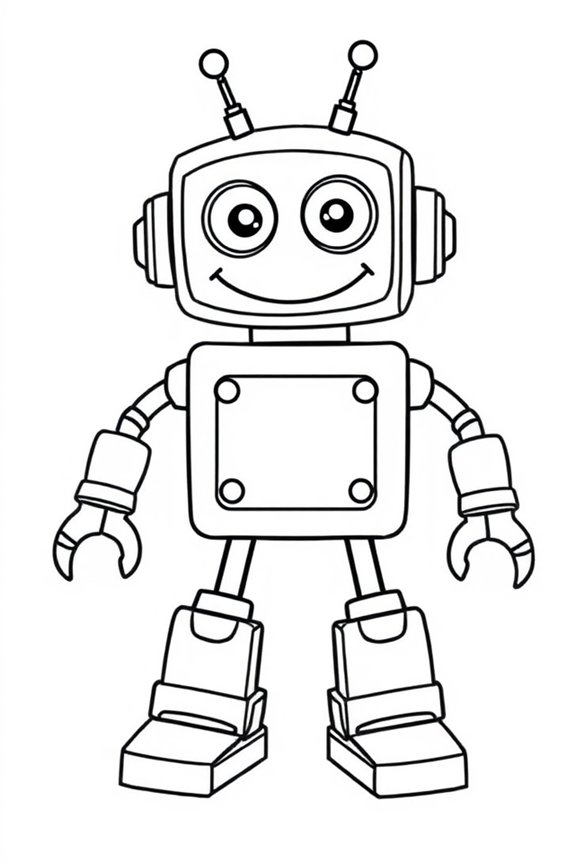 kostenlose Roboter-Ausmalvorlage