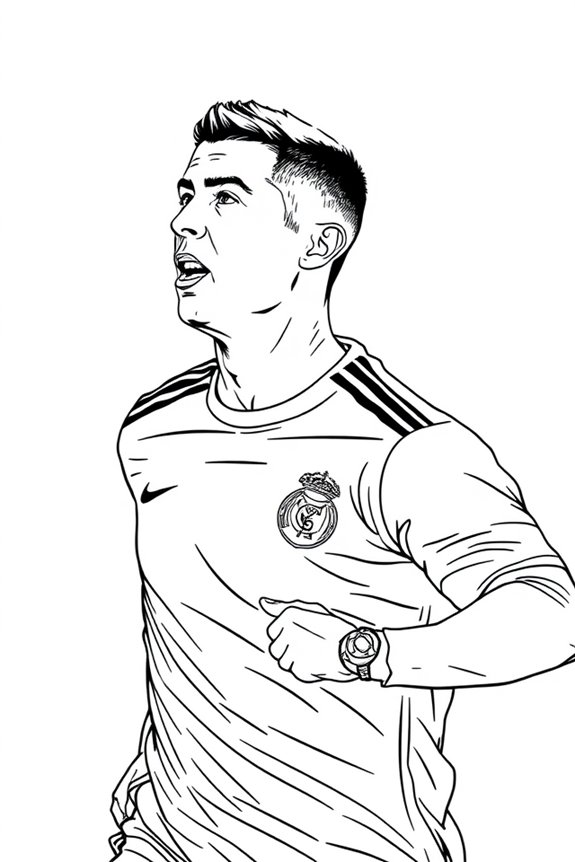 kostenlose Ronaldo-Ausmalvorlage