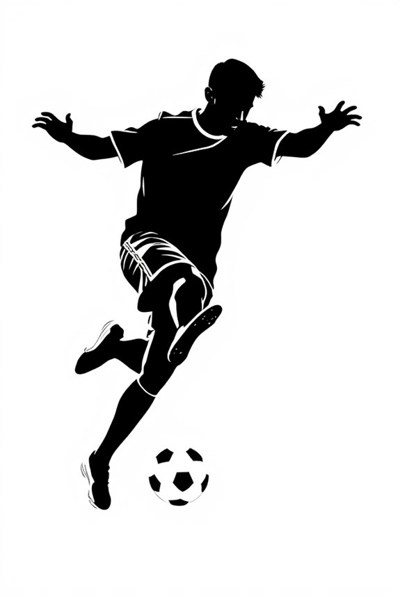 kostenlose Ronaldo-Silhouette zum Ausmalen