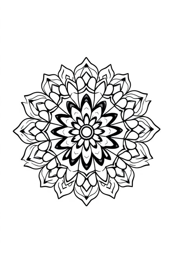 kostenlose einfache Mandala-Ausmalbilder