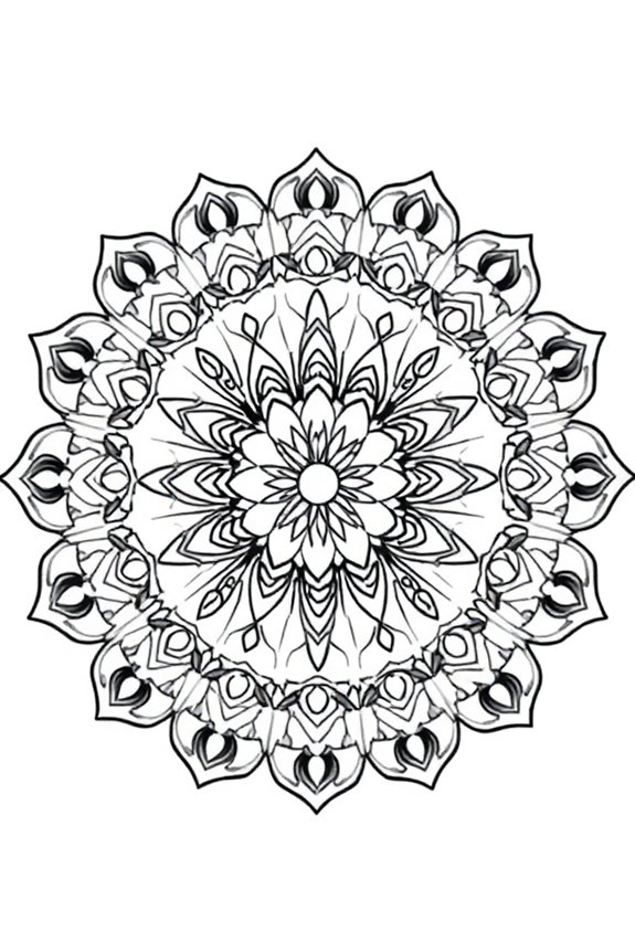 kostenlose einfache Mandala-Ausmalbilder