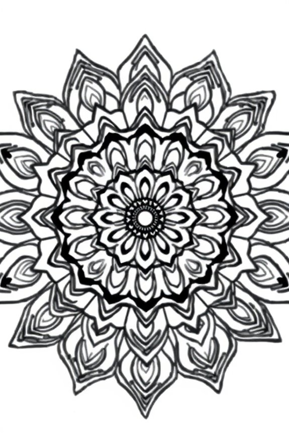 kostenlose einfache Mandala-Vorlage