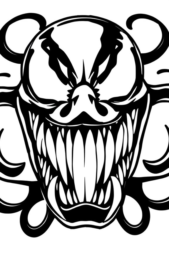 kostenlose einfache Venom-Ausmalbilder