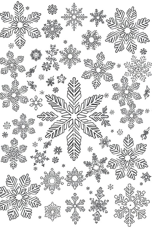 kostenlose Schneeflocke Ausmalbild