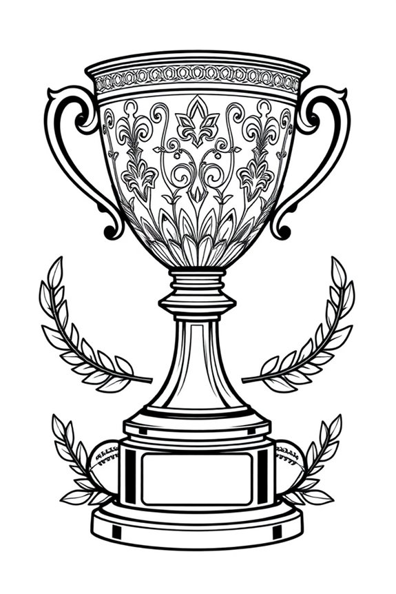 kostenlose Fußball-Pokal-Ausmalvorlage
