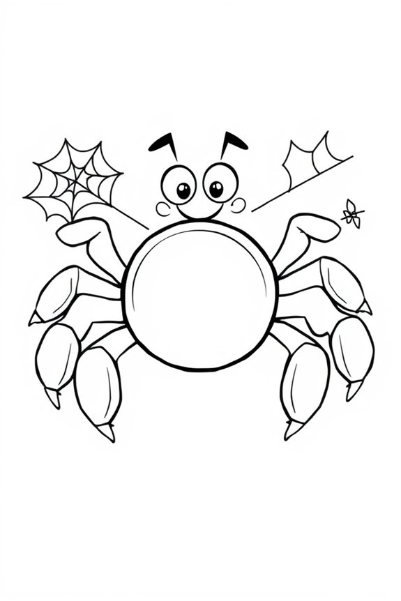 kostenlose Vorlage zum Ausmalen einer Spinne