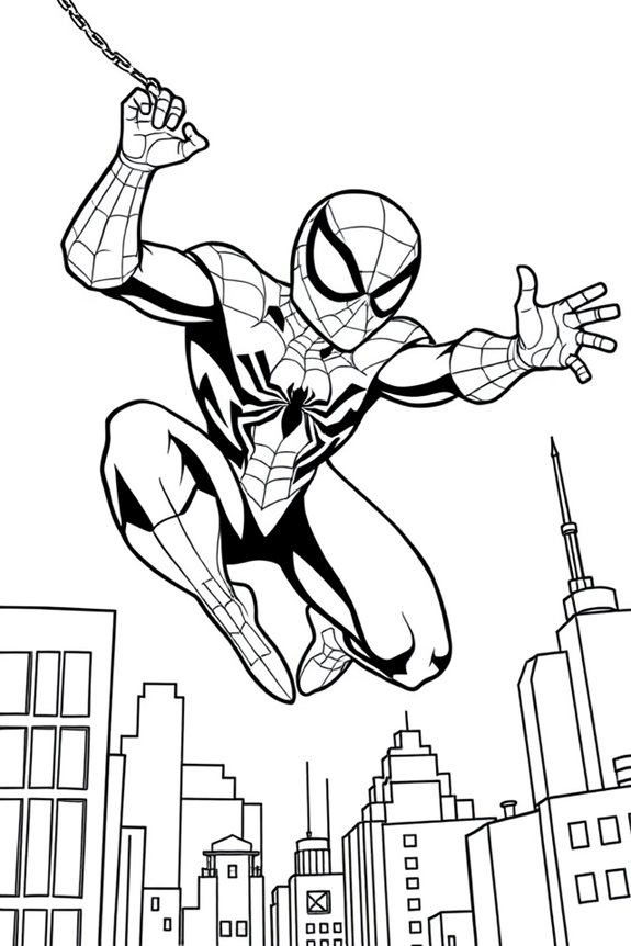 kostenlose Spider-Man-Ausmalvorlage