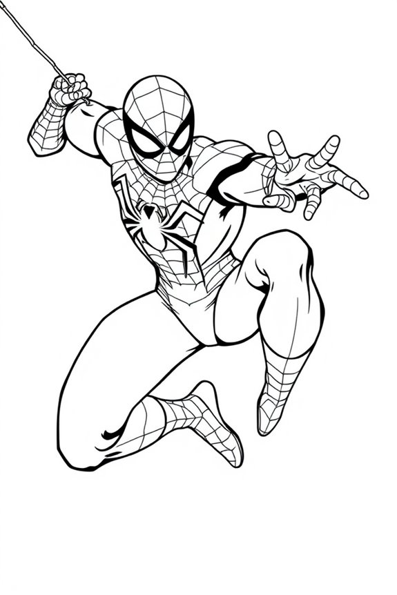kostenlose Spider-Man-Ausmalvorlage