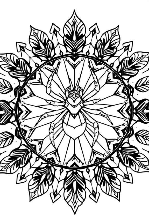 kostenlose Spinnen Mandala Ausmalbilder