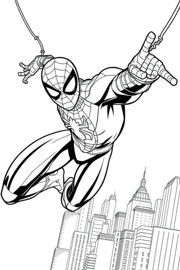 kostenlose Spiderman-Ausmalvorlage