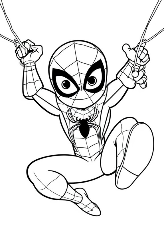 kostenlose Spidey-Malvorlage