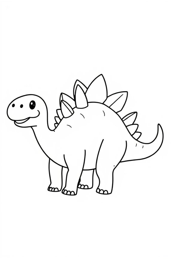kostenlose Stegosaurus-Ausmalvorlage