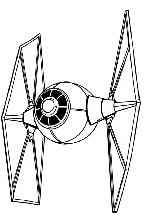 kostenlose Tie-Fighter-Malvorlage