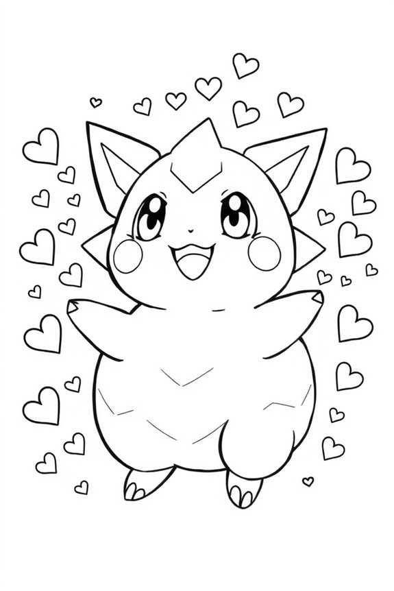 kostenlose Togepi-Ausmalvorlage