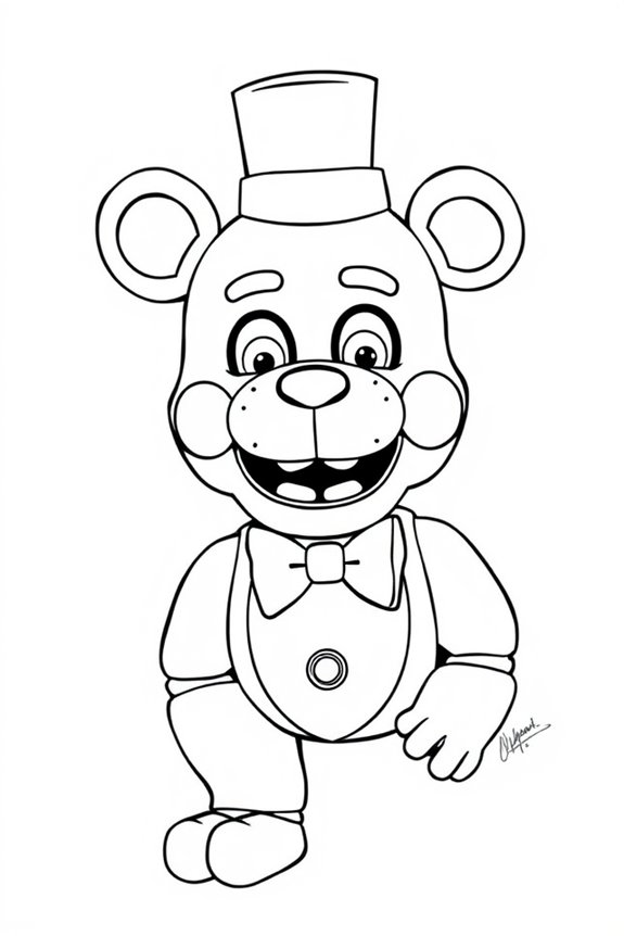 kostenlose Toy Freddy Ausmalvorlage
