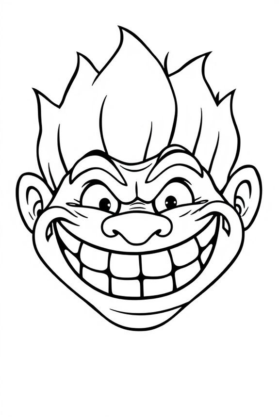 kostenloses Trollgesicht Ausmalbild