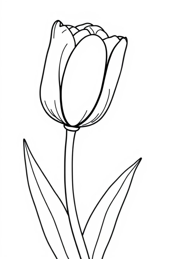kostenlose Tulpen-Ausmalvorlage