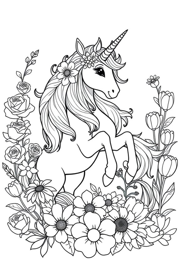 kostenlose Einhorn-Malvorlage